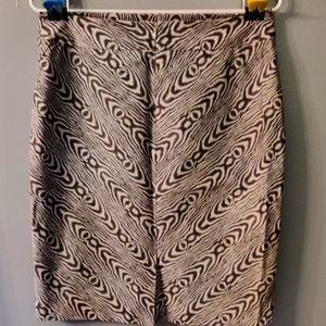 Wood grain pencil skirt size 6